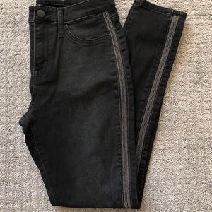 Black jeans with beaded sides